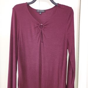 INC burgundy top